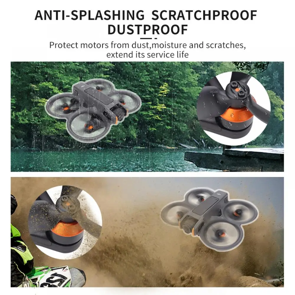 4 STUKS Aluminium Motor Cap Stof Beschermhoes voor DJI Avata 2 Drone Motor Krasbestendig Mount Protector Accessoires