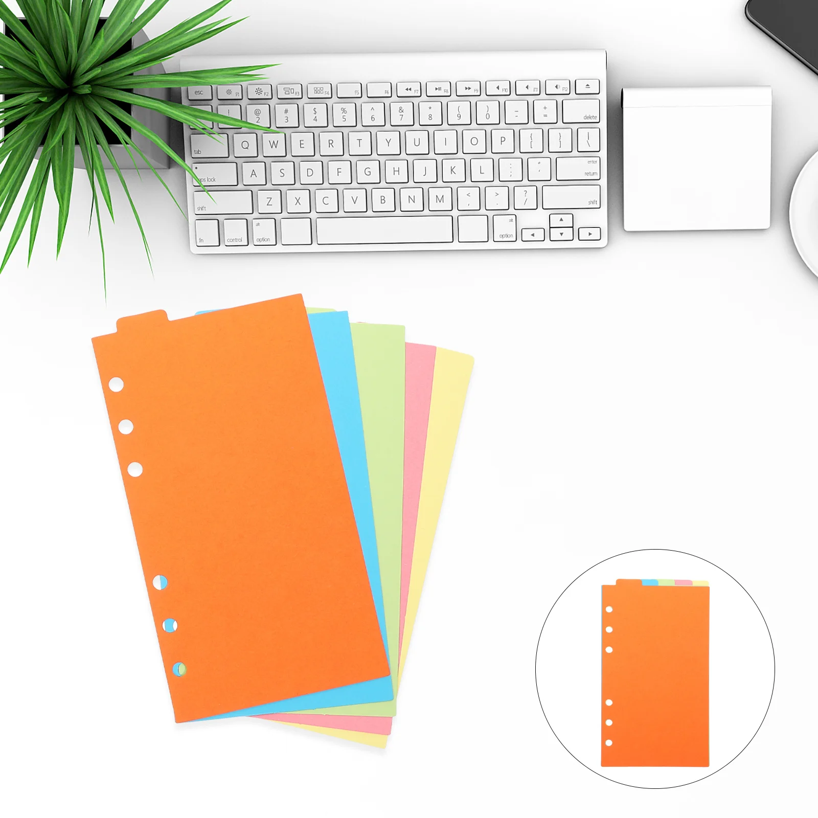 

6Sets Colorful Refill Paper Thick Wear-Resistant Notebook Loose-Leaf Binder Dividers for Organizing Notes Files