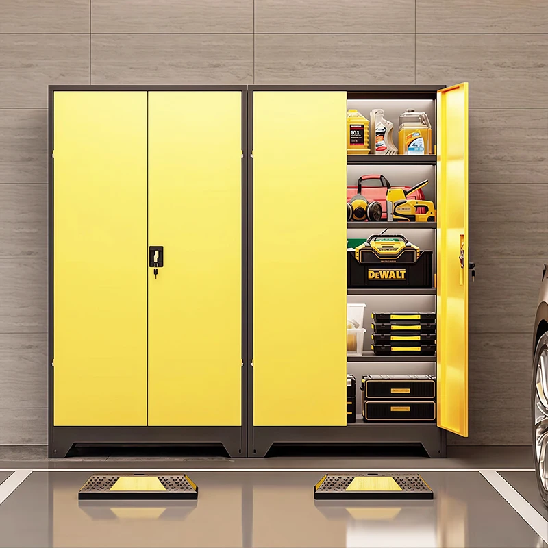 خزانة أدوات ذات مضخة واحدة شديدة التحمل، خزانة حديدية، خزانة أجزاء متعددة الوظائف، خزانة أجهزة، باب مزدوج، خزانة غرفة المرآب #1