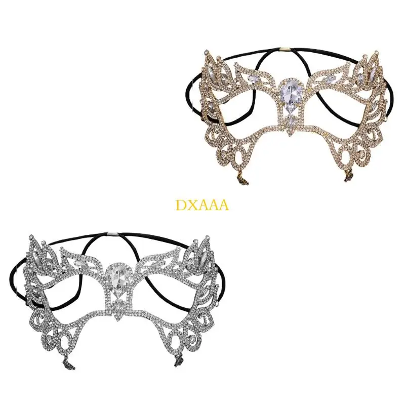 

DXAA дышащая легкая маска для лица, удобная крышка на половину лица для длительного ношения на праздничных торжествах, стразами