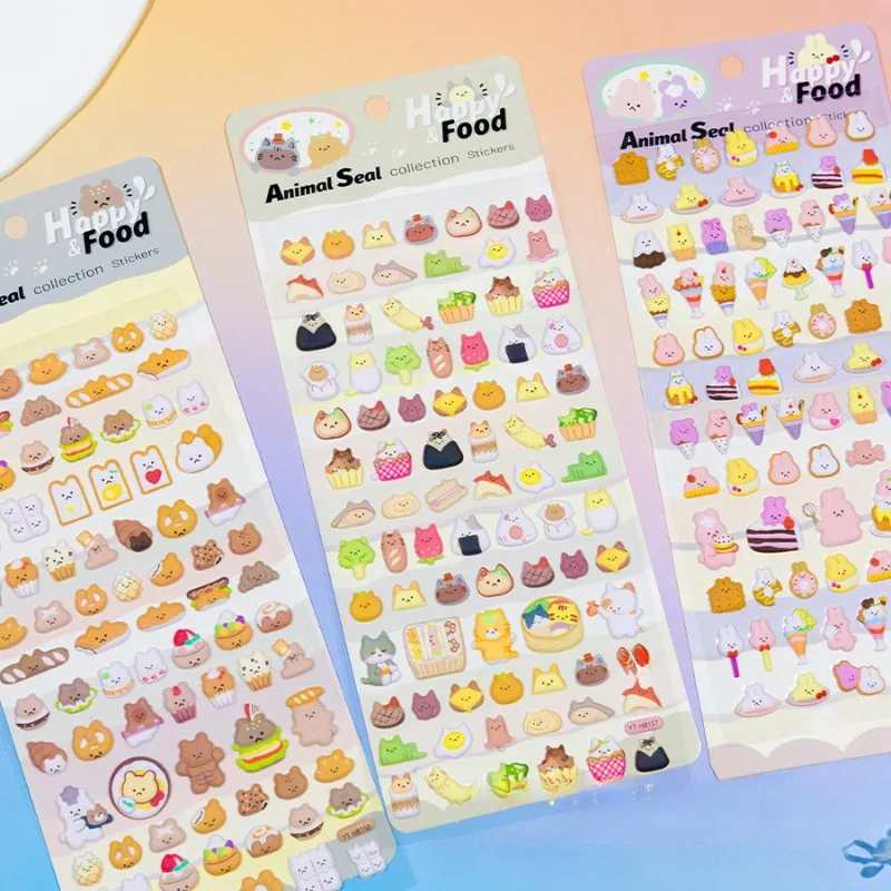 

Sweet Retro Japanese Cartoon Puffy Scrapbook Sticker 3D Stereo Relief Journalings Stationery Decal DIY Decor Photocard Sticker