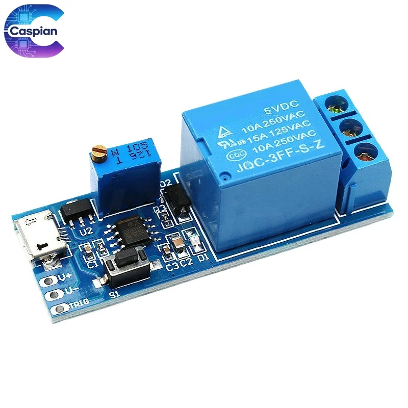 5V-30V Adjustable Delay Timer Relay Module Micro USB Power Trigger Delay Control Switch Board
