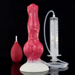 GF Ejaculating Dildo Wholesale Liquid Silicone With Strong Suction Anal Sex Toys Animal Dog Cock Dildos Squirting for Women