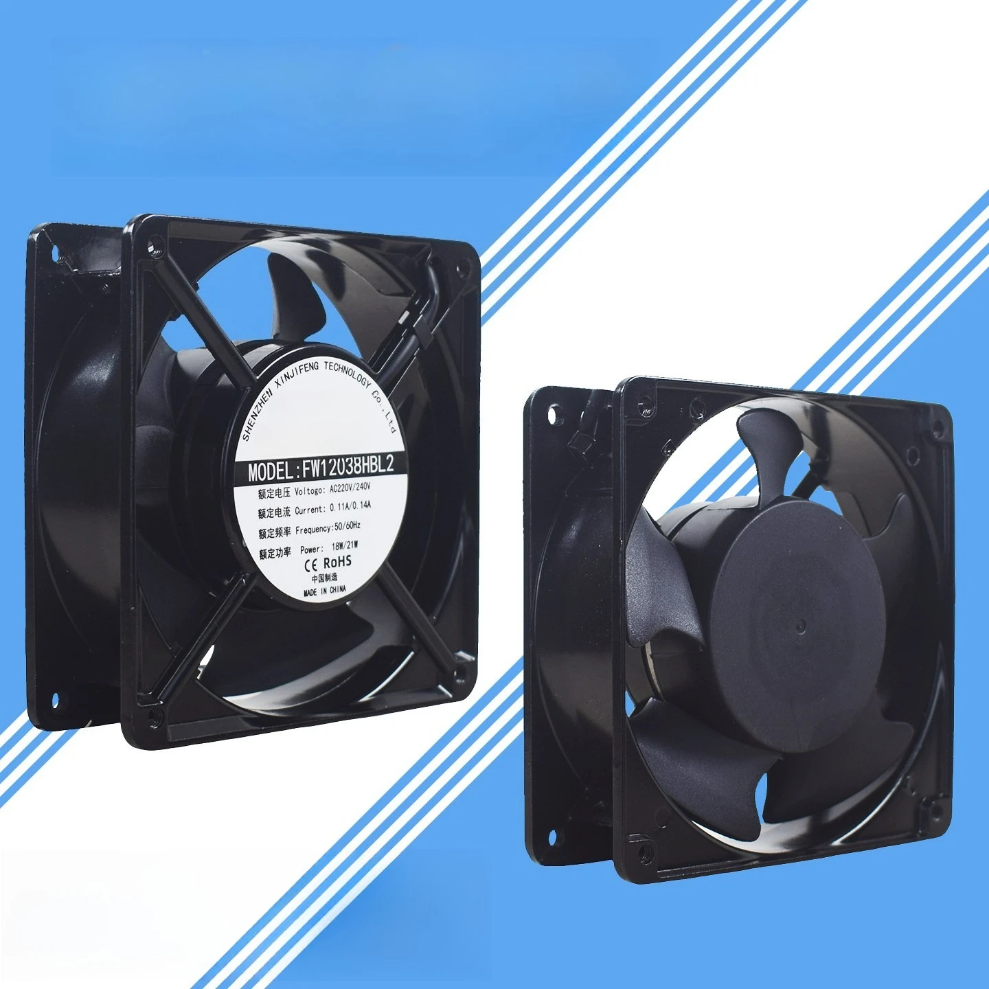 Industrial silent 220V control cabinet cabinet distribution box welding machine equipment axial cooling fan