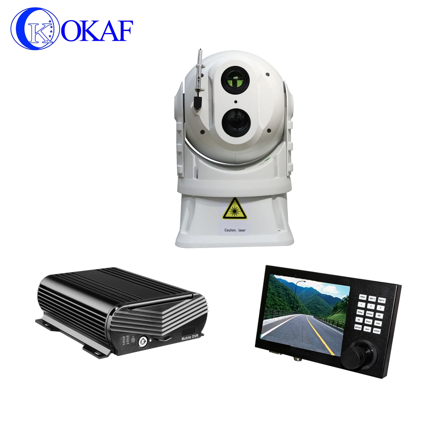 Cámara IP de seguridad de visión nocturna de imágenes térmicas Ptz montada en vehículo al aire libre de largo alcance