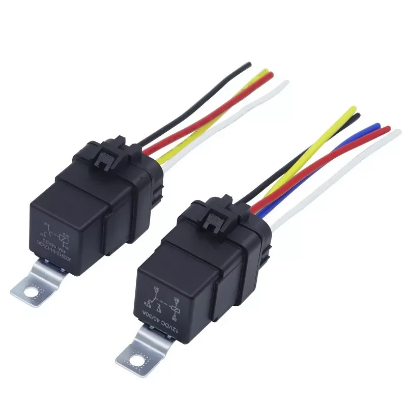 

12V 40A 4pinCar Automotive Relay Sealing Waterproof Integrated Line B Car Motor Relay With Holder Socket Fused Relay Accessories
