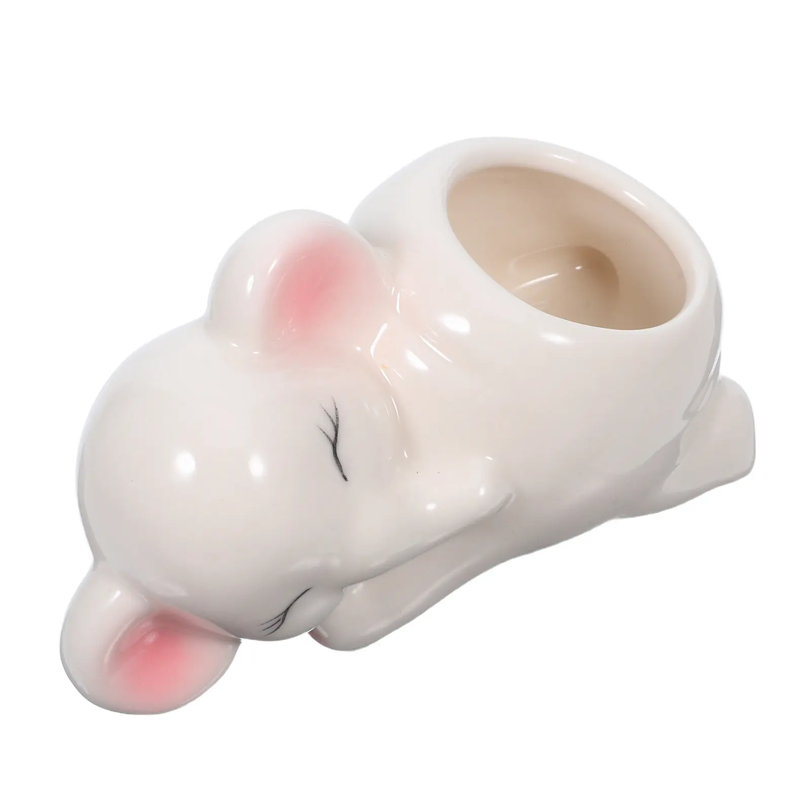 Ceramic Animal Succulent Pots Elephant Design Mini Flower Pot for Succulents Cacti Space Saving Desktop Windowsill Decor