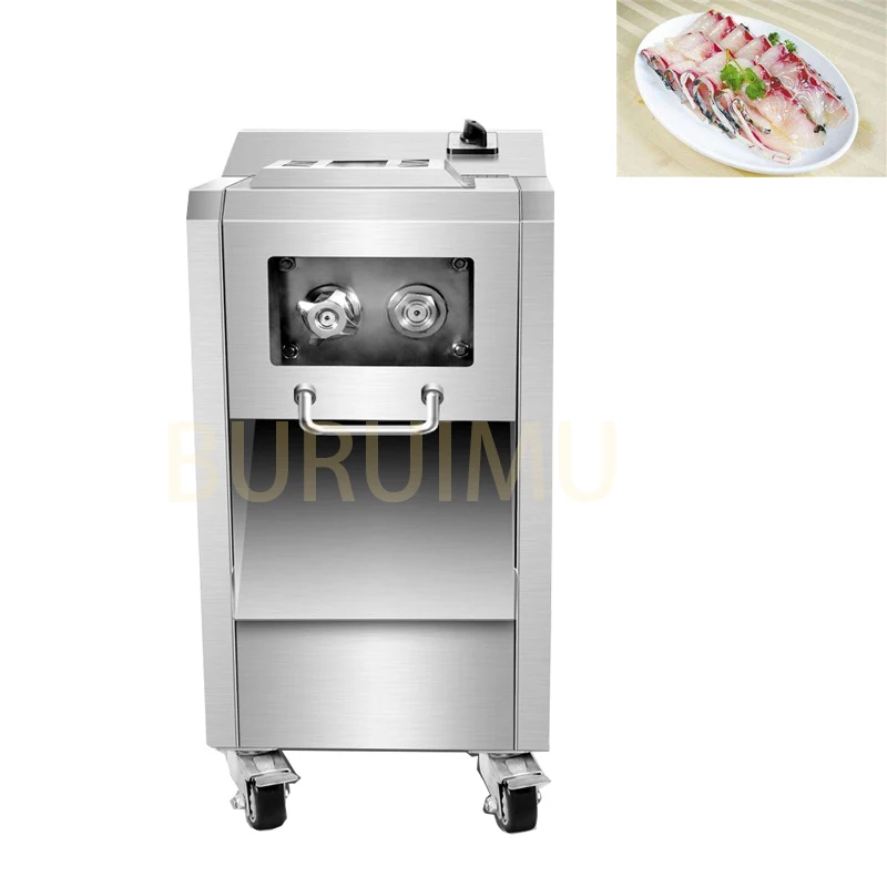 Meat Slicer Commercial Meat Cutter Stainless Steel Meat Slicing Machine Meat Shredded Diced Machine