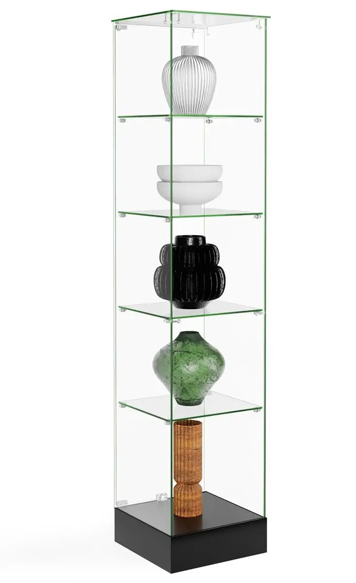 Glass Square Tower Display Case