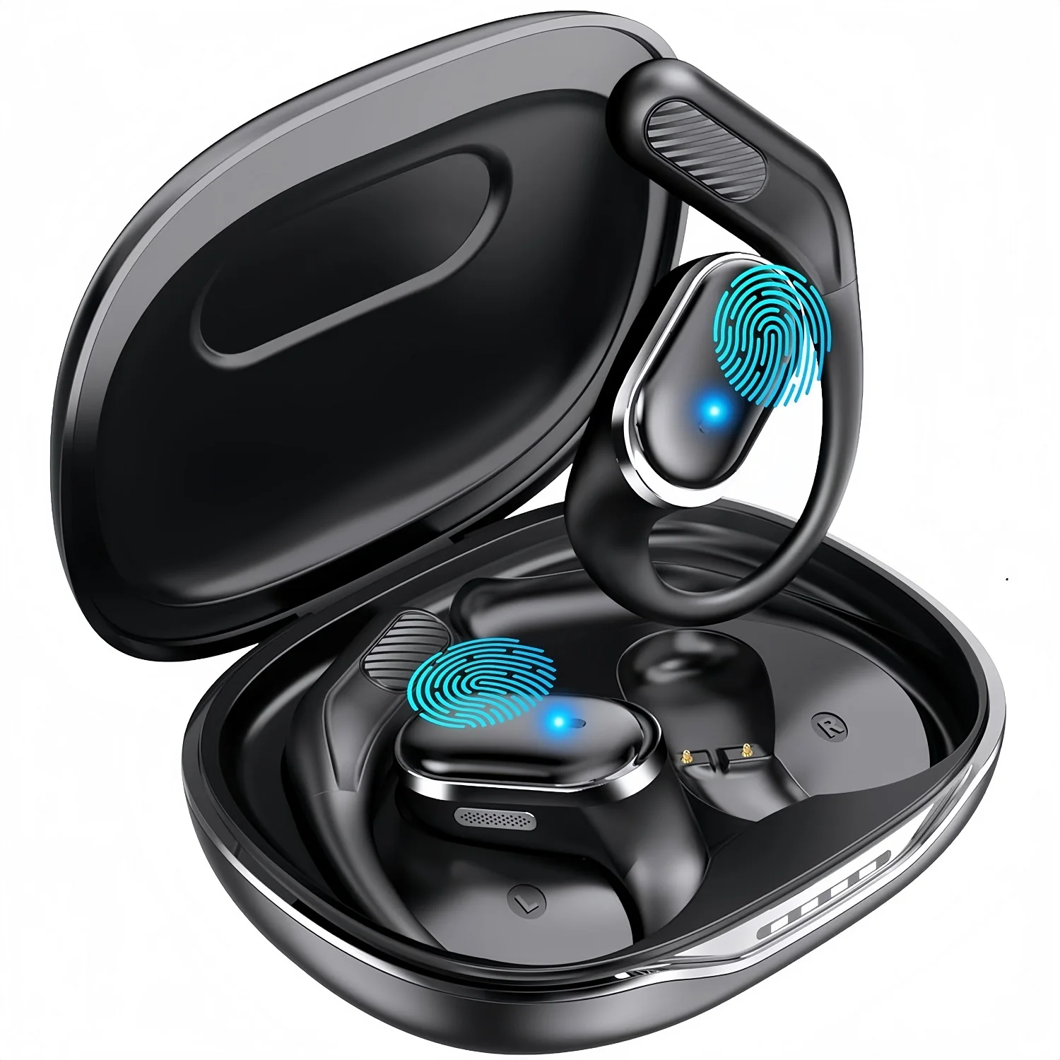 

Open-Ear Headphones with Stable Comfort & Hi-Res Sound Pure Bass Boost Bluetooth 5.4 Earbuds OWS Wireless Headphones for Sports