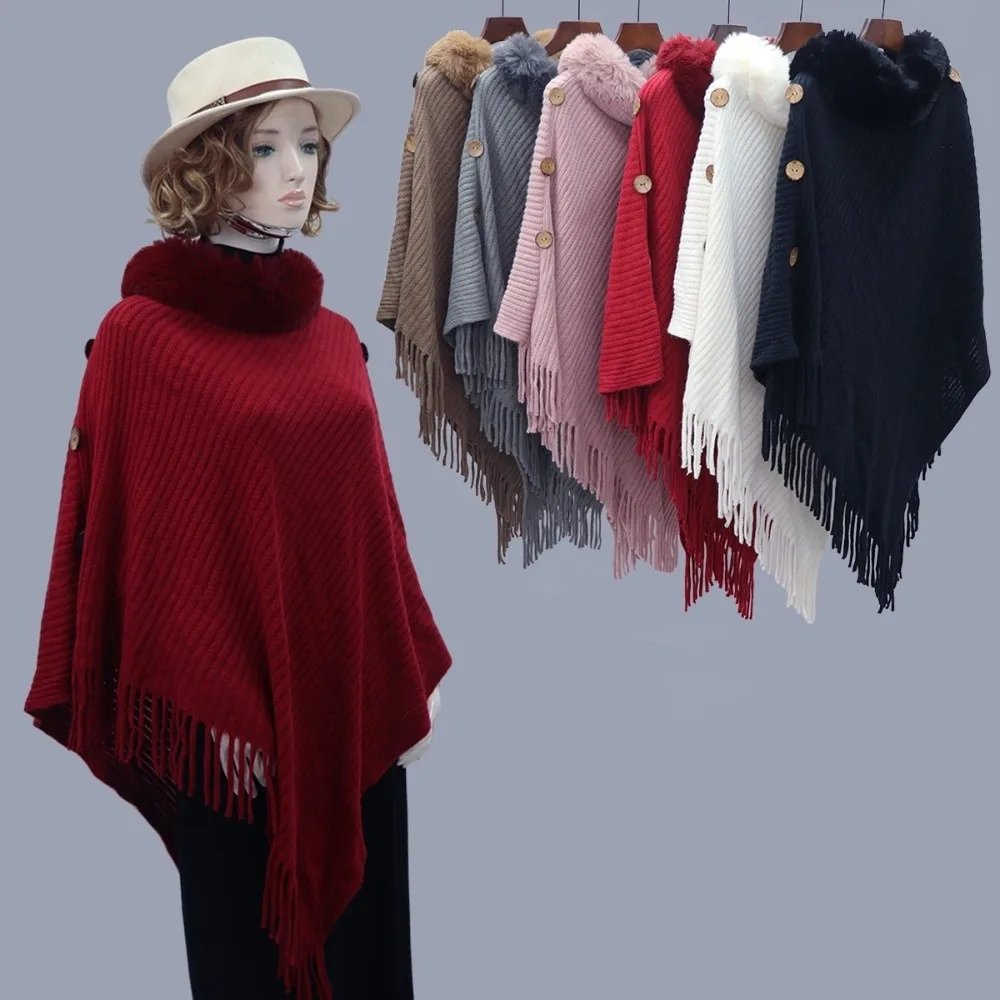 

Модный женский пуловер с мягкой бахромой, шаль, теплое пальто средней длины, пуловер, накидка, кардиган на боковых пуговицах, накидка, подарок для мамы