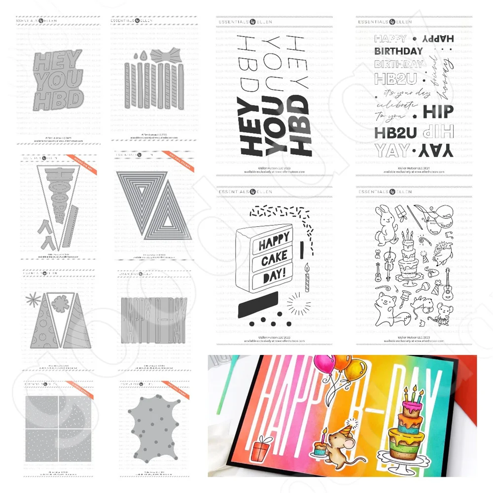 

New Birthday Cake Candle Cutting Dies Stamps Stencil Hot Foil Scrapbook Diary Decoration Embossing Template DIY Card Handmade