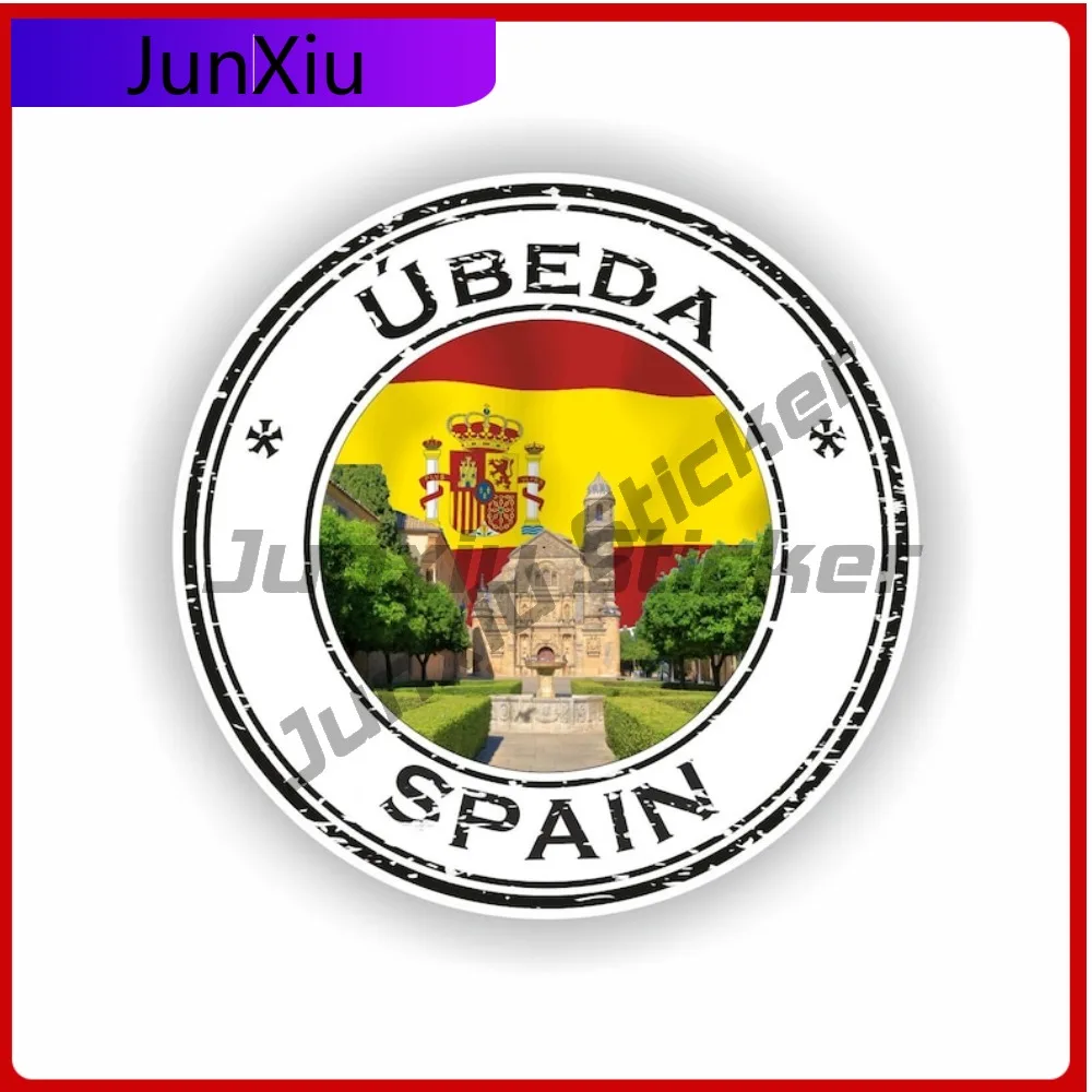 

beda Spain Seal Stylish Bumper Waterproof Vinyl Sticker Round Pattern Weatherproof Weatherproof UV Resistant Fade Resistant