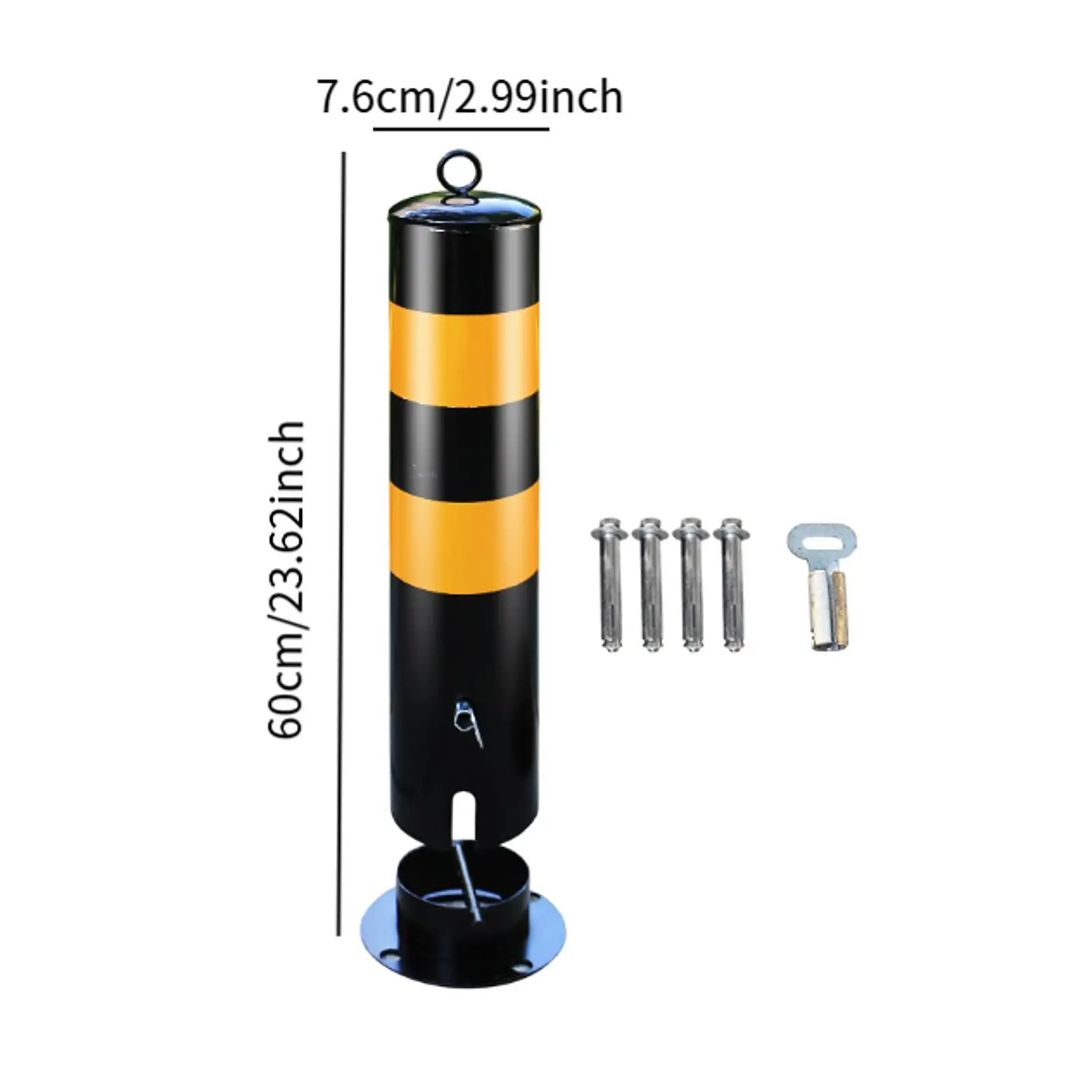 حاجز أمان لوقوف السيارات من أنابيب الصلب، ملحقات خفيفة الوزن مقاس 20 × 4.5 بوصة #3