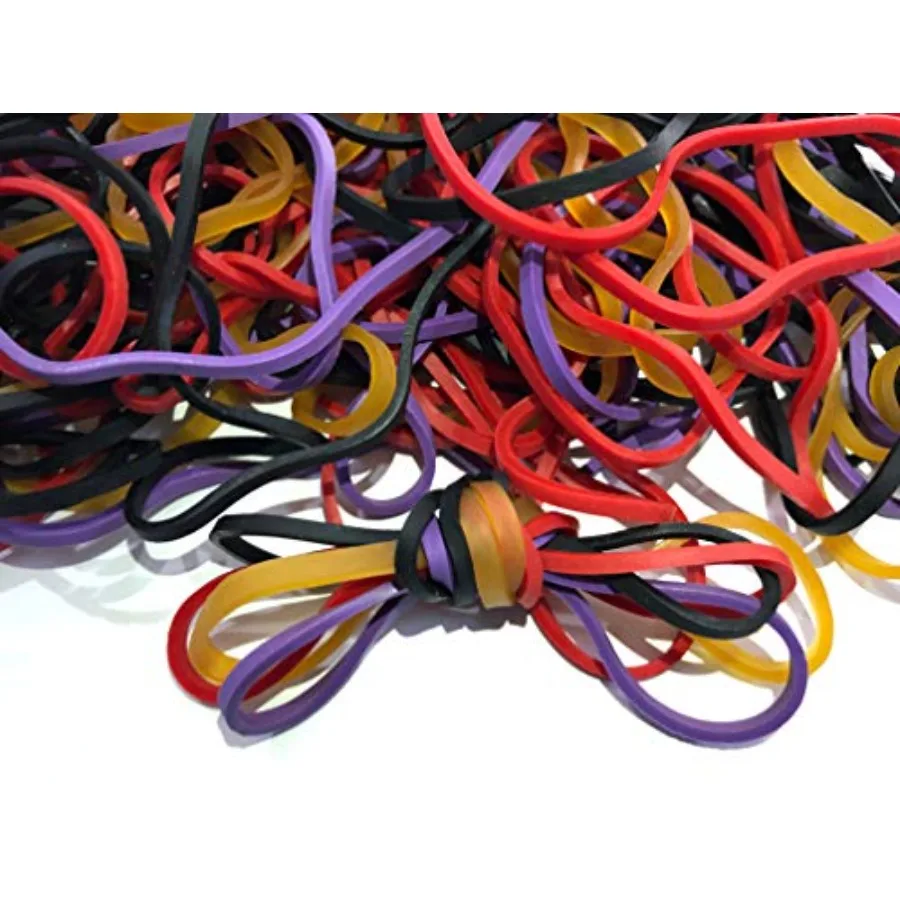 

Rubber Bands, b 7" x 1/8'' Colorful Natural Rubber Band, 117 Heavy Duty Elastic Office Supplies Rubber Bands for Office Files B