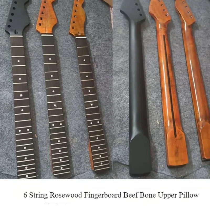 

6 Strings 22 Fret Neck work in progress Electric Guitar Neck Rose Wood Neck Maple Modified DIY Musical Instrument Accessories