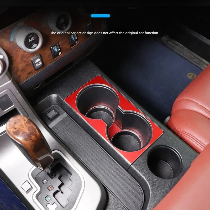 Car Central Control Cup Holder Decor Frame Panel Anti-Scratch Wear Resistant Protective For Toyota Tundra/Sequoia 2007-2013