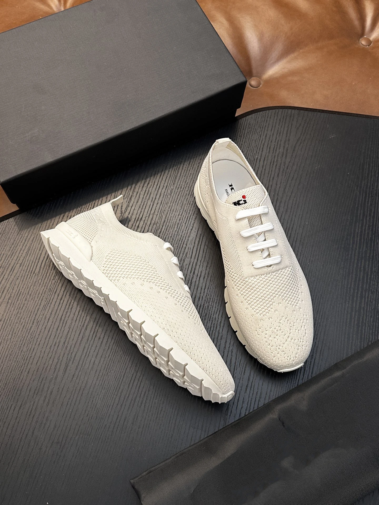 OECHSLI Shoes Cowhide 2027 new knitting casual Fashion Print Comfort genuine leather High quality Men‘s European big size 38-47