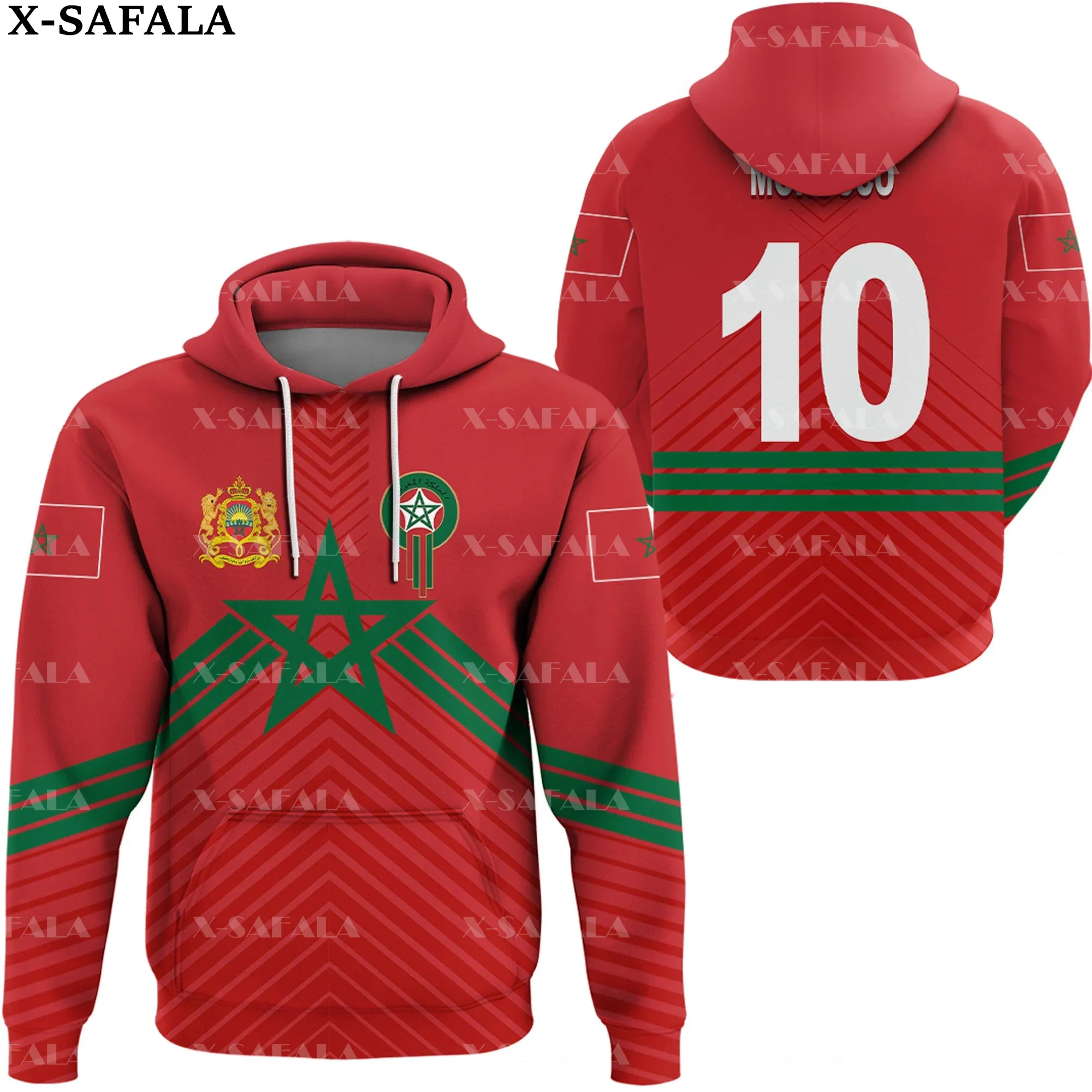 

Morocco Emblem Country National flag Spaint Style 3D Full Print Hoodie Man Women Outwear Zipper Pullover Sweatshirt Unisex-1