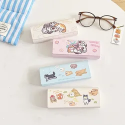 Fashion Anti-stress PU Leather Glass Case Cute Hard Shell Glass Protection Glass Box Cat Pattern Sunglasses Storage Box Women