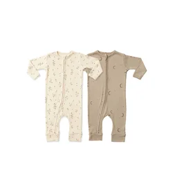 Baby Rompers Pure Cotton Print Infant Girls Jumpsuits Full Sleeve Toddler Boys zipper Outfit Baby Clothes