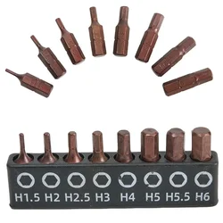 8Pcs/set Magnetic Screwdriver Bits PH0-SL6 / H1.5-H6 / T8-T40 1/4 Inch Hex Shank Alloy Steel Electric Screwdriver Heads