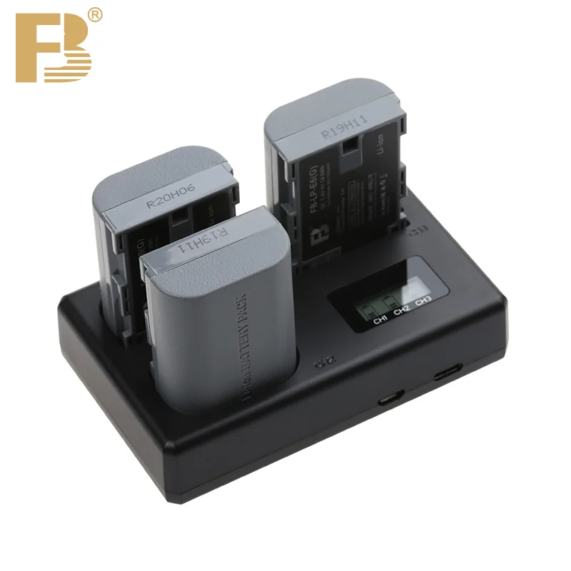 バッテリー充電器fb,3スロット,Canon eos 5d Mark ii 50d 6d 60d 7d