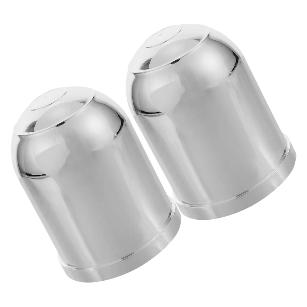 

2Pcs Trailer Hitch Ball Cover Chrome Plastic Tow Cap Towball Protector for Rv Suv Truck Durable Towing Cover Suv Hitch Accessory