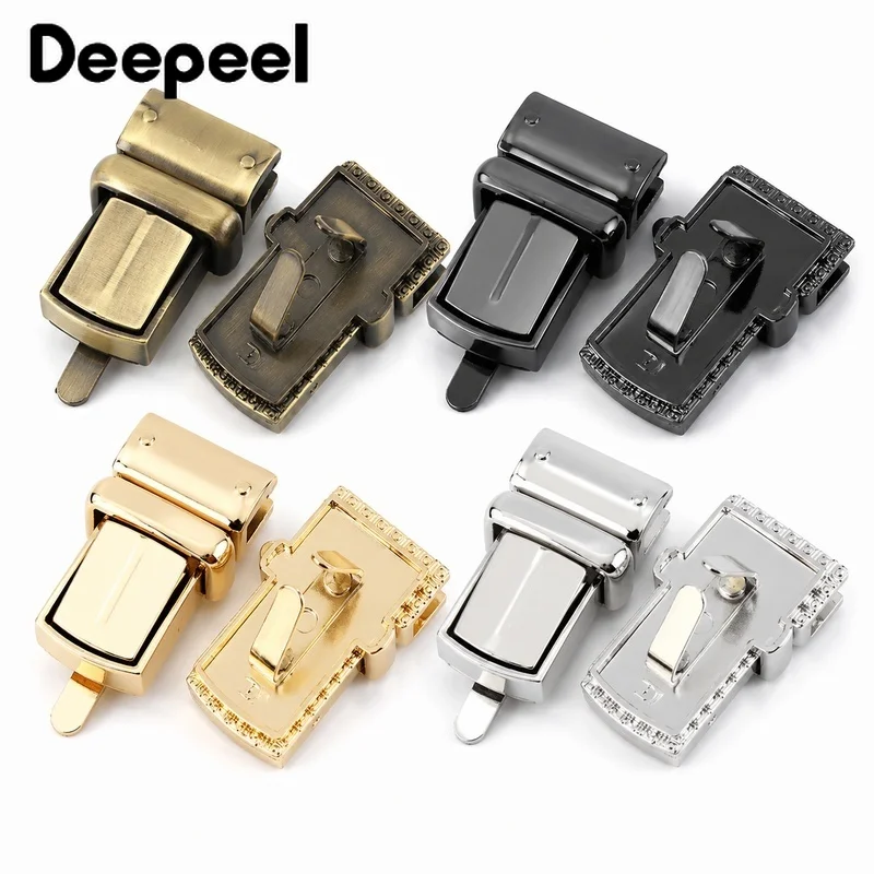 2/5/10Pcs 22x38mm Handbag Mortise Locks Zinc Alloy Twist Turn Clasp Closure for Bag Flap Replacement DIY Leather Craft Hardware