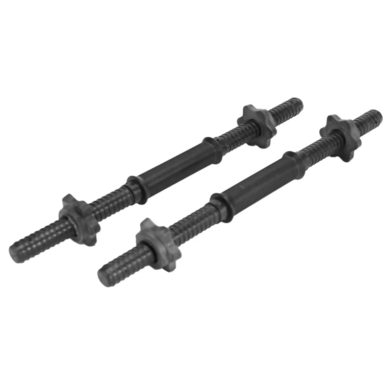 

1 Pair Dumbbell Bars For Exercise Collars Weight Lifting Standard Adjustable Threaded Dumbbell Handles 45Cm
