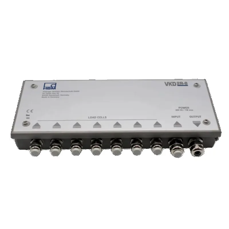 Germany Hbm digital weighing junction box VKD2R-8 stainless steel material 8 holes resistance 100-240V 6.15-30