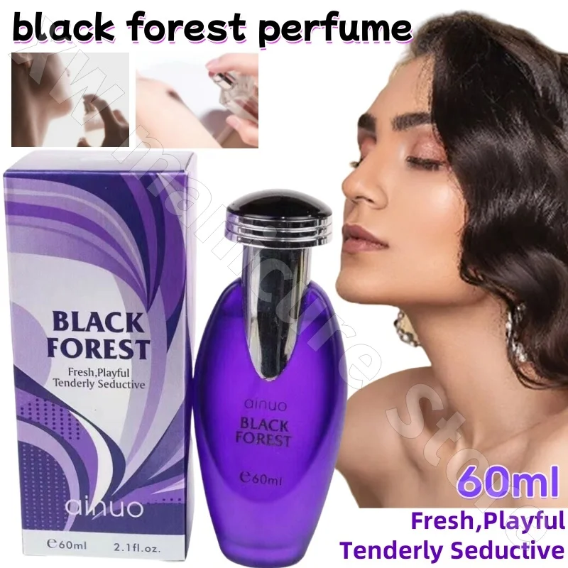 Parfum Wanita Black Forest, parfum Rose vanila Charm Eau De Toilette tahan lama aroma segar dan alami penghilang bau 60ML