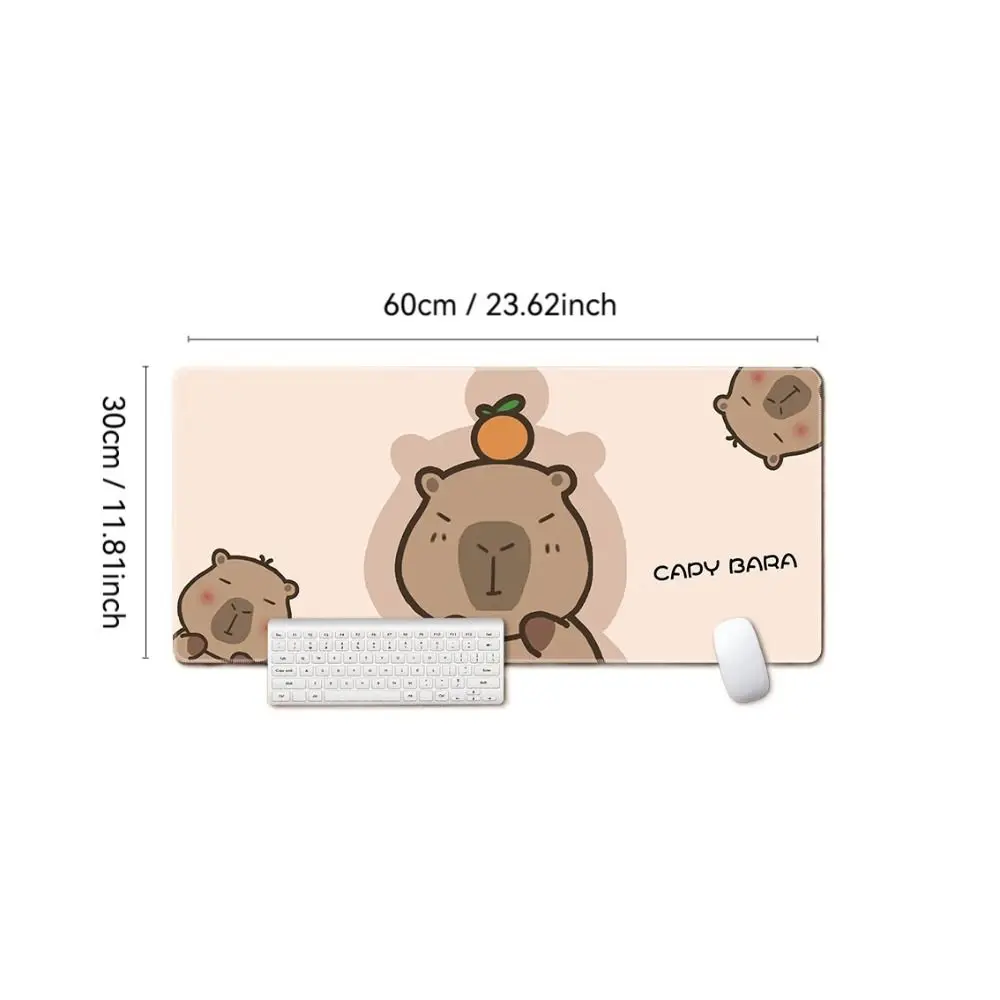 Cute Cartoon Mouse Pad Non-Slip Capybara Desk Pad Gaming Accessories Kawaii Desk Protector