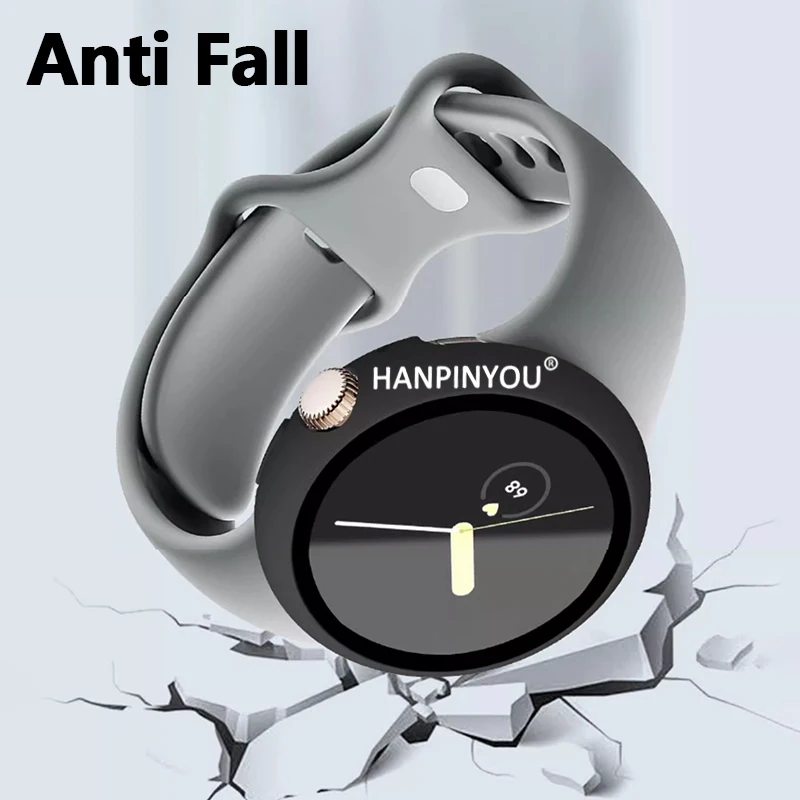 غطاء كامل لينة سيليكون بولي يوريثان تصفيح حافظة ساعة لساعة جوجل بكسل 4 41 مللي متر 45 مللي متر واقي للشاشة غطاء الوفير #3