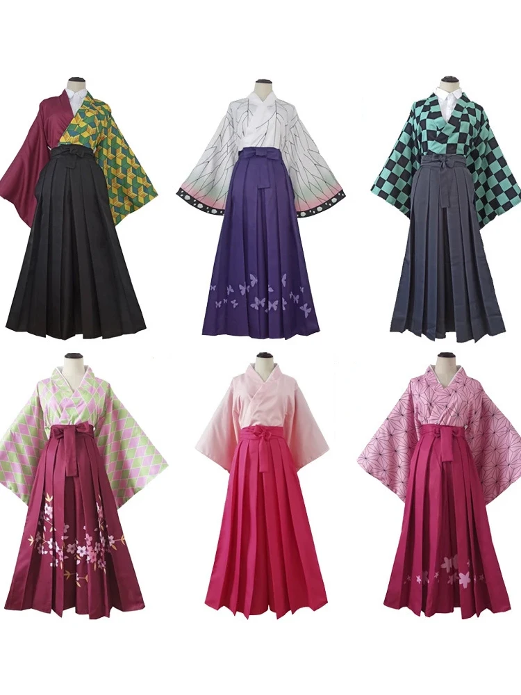 

Anime Nezuko Kamado Tanjirou Tomioka Giyuu Cosplay Kochou Shinobu costume Kanroji Mitsuri kimono Uniform Women Men Clothing