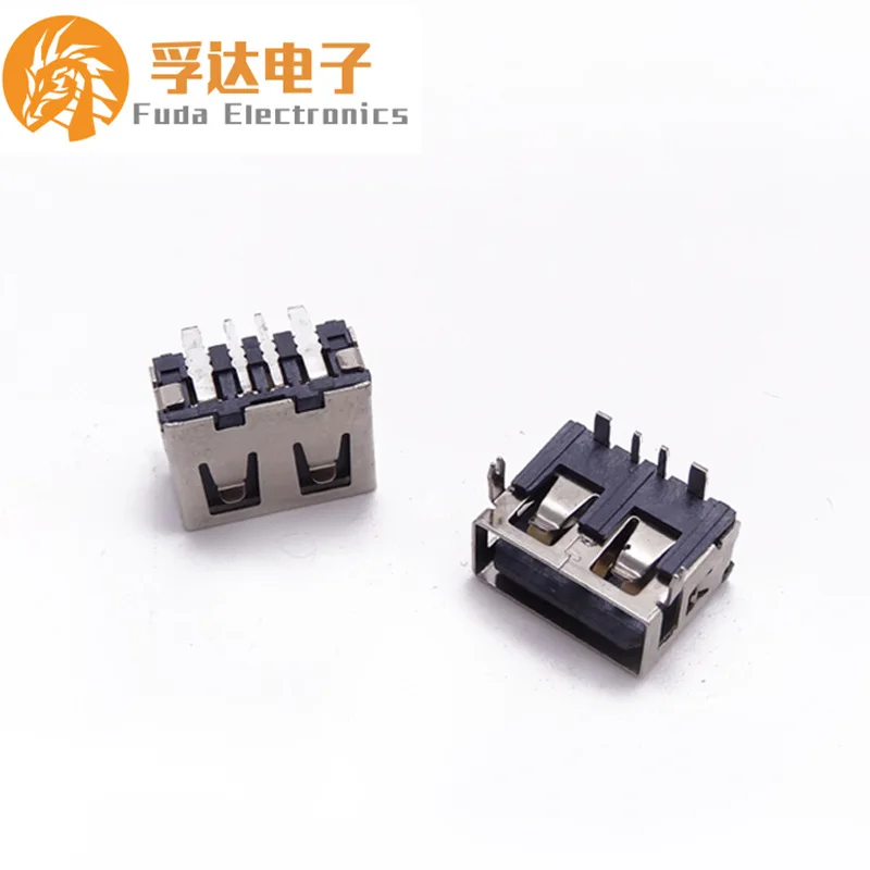 For high current USB female seat  short body 10.0 front two pins plug board 6.5H can pass 5A current straight edge