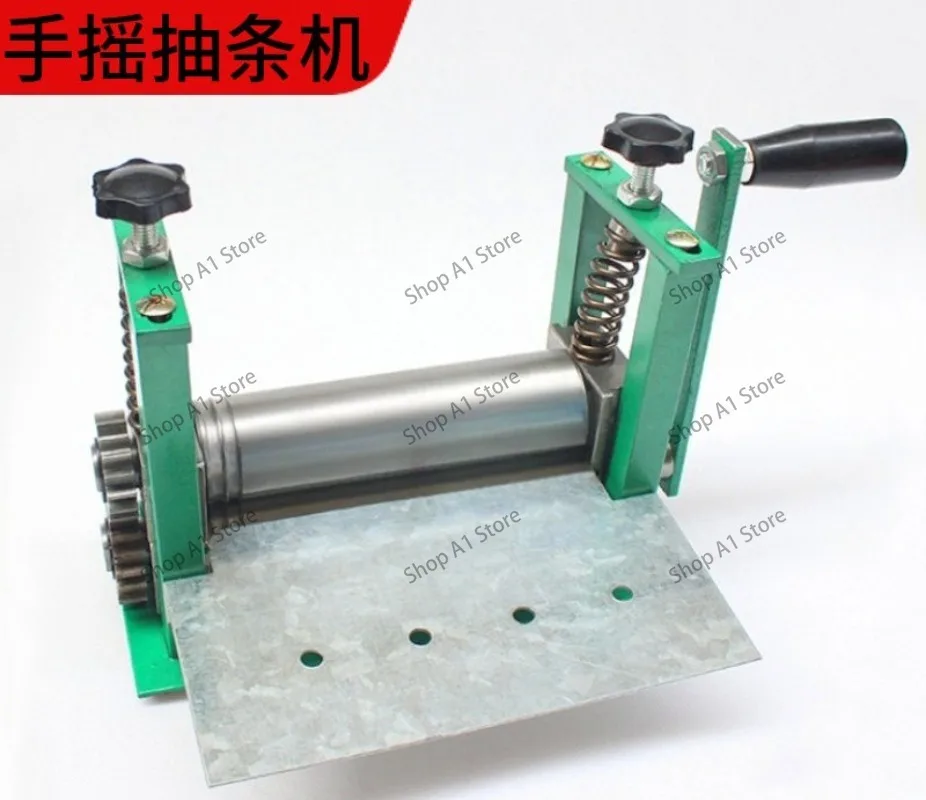Hand-cranked small leather drawing machine Manual glue cartridge Machine pulling shoulder strap tube pressing