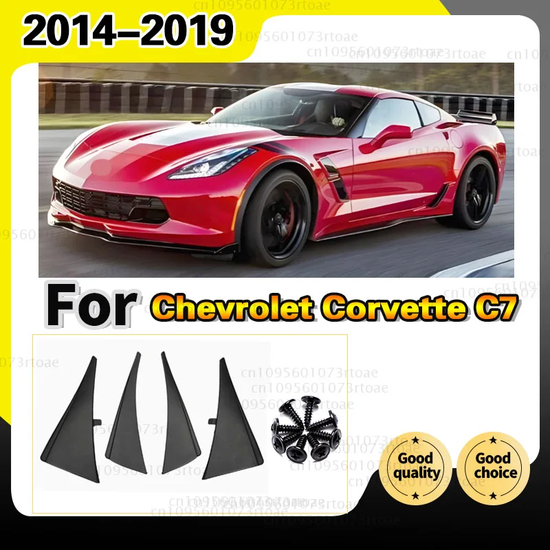 For Chevrolet Corvette C7 2014-2019 All Models Replacement Extended Front Rear Wheel Rock Guards Splash Mud Flaps Fender A Pair