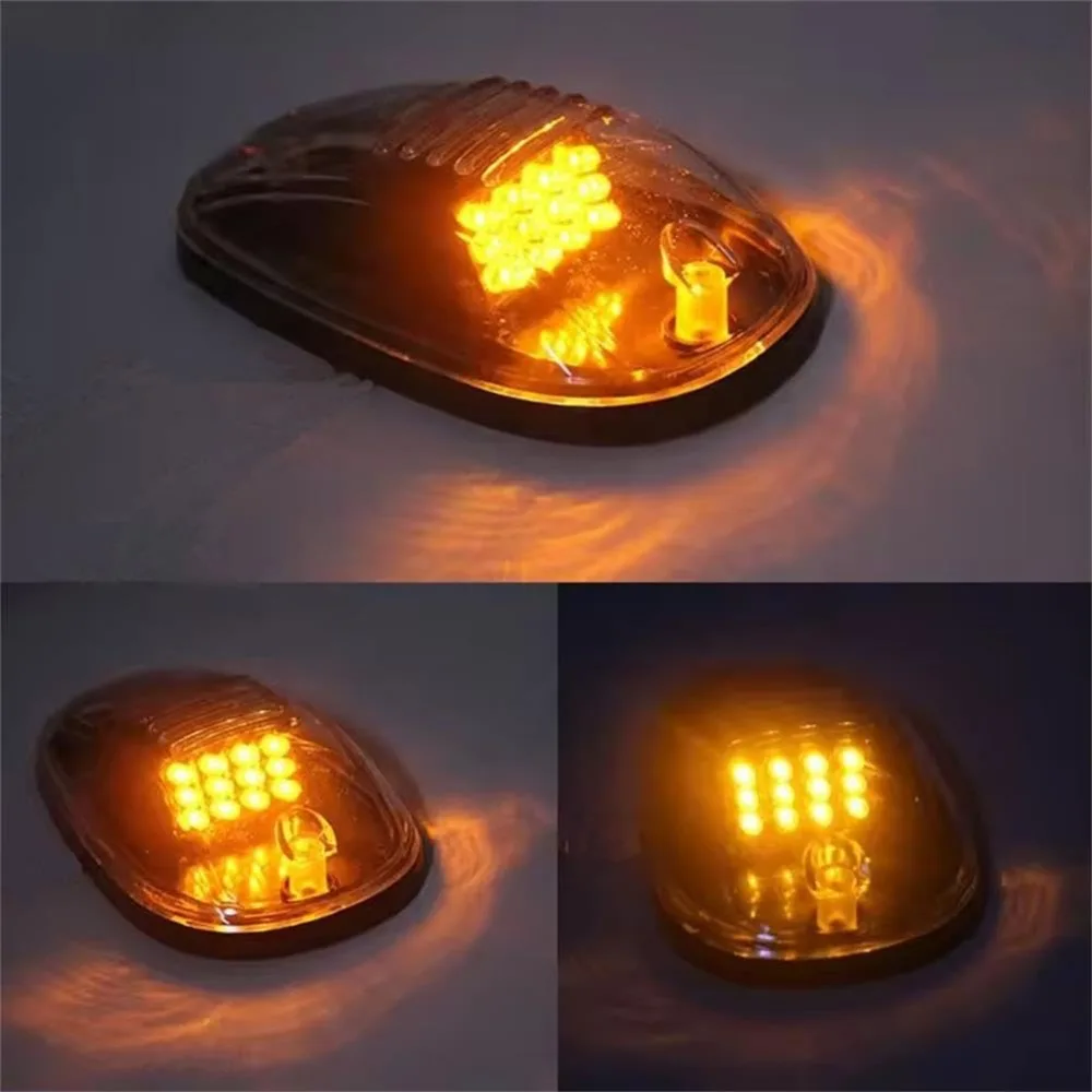 Amber No Drill Car Cab Lights Ultra Bright Universal Led Cab Lights for Trucks Waterproof Roof LED Light for Trucks/Cars/SUV
