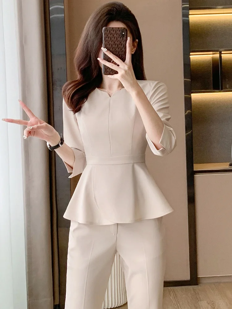 

Комплект женской униформы цвета сакуры для салонов красоты и медицинских центров, новинка весна-лето, высококачественная рабочая форма для косметологов