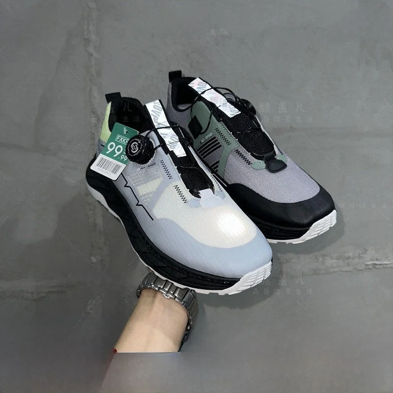 

High-End Outdoor Sports Breathable Casual Shoes with Rotating Lace System Traveling Leisure Footwear Stylish round Toe