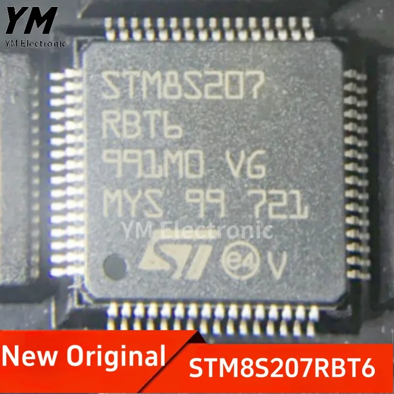 

New Original STM8S207RBT6 LQFP-64 24MHz 128KB flash 8-bit microcontroller MCU