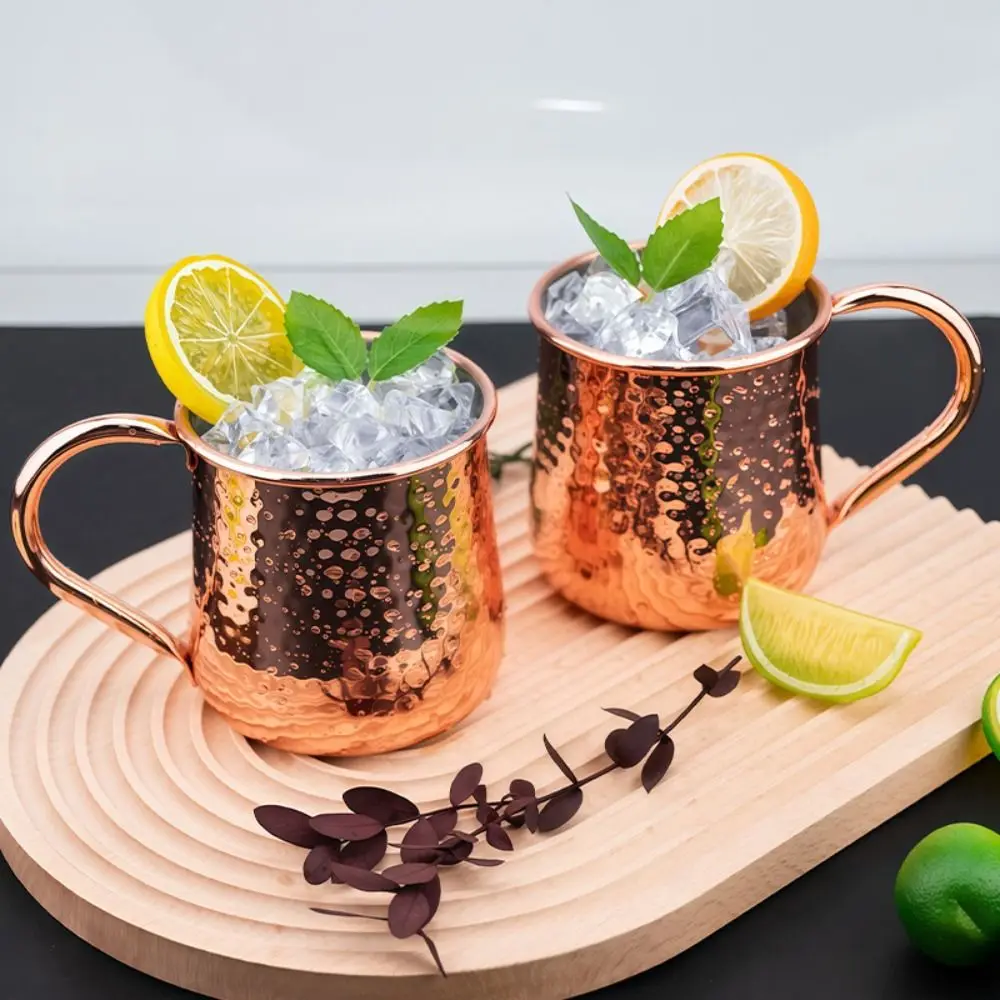 

New Durable Copper Moscow Mule Mug 550ml Silver Coppery Beer Mugs Metal Rose Gold Coffee Cup Bar Drinkware