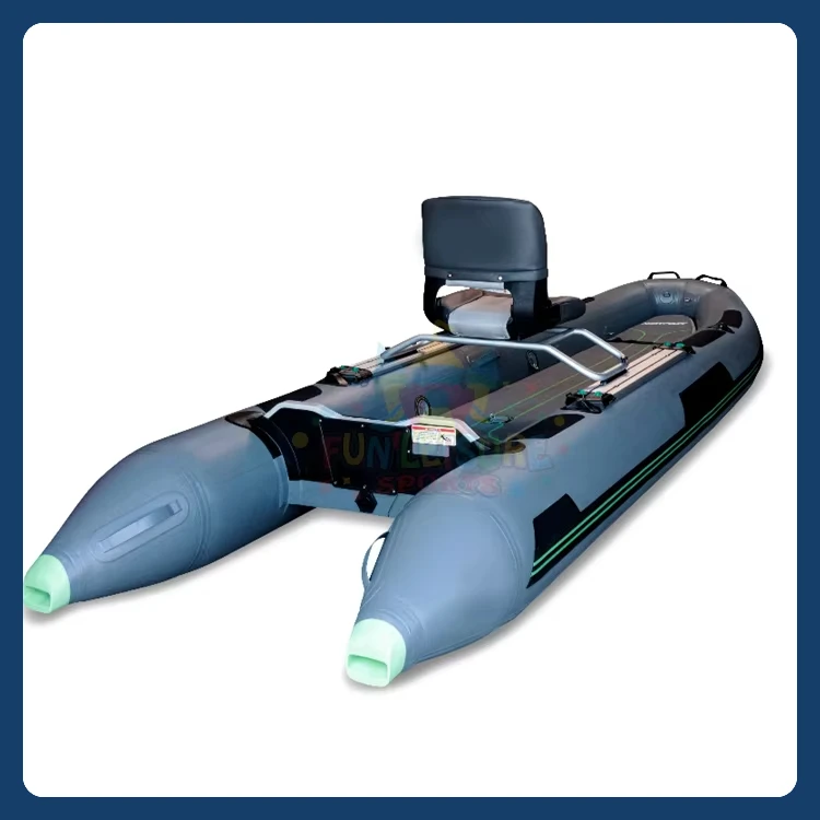 Dual Color Green Black Hypalon Aluminum RIB Boat Portable Inflatable Raft Fishing Dinghy Fit Outboard Motor