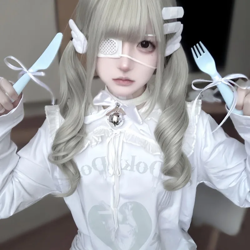 Y2k Harajuku المرأة تي شيرتات طويلة الأكمام عادية س الرقبة طباعة سليم صالح تيز ثقافة فرعية الشارع الشهير الجرونج الجمالية الأساسية القمم