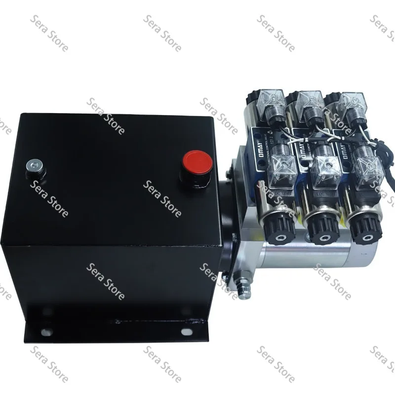 Vehicle-mounted Hydraulic Multi-group Two-way Oil Pump System Power Unit 12V/24V Lifting Assembly Pump Station