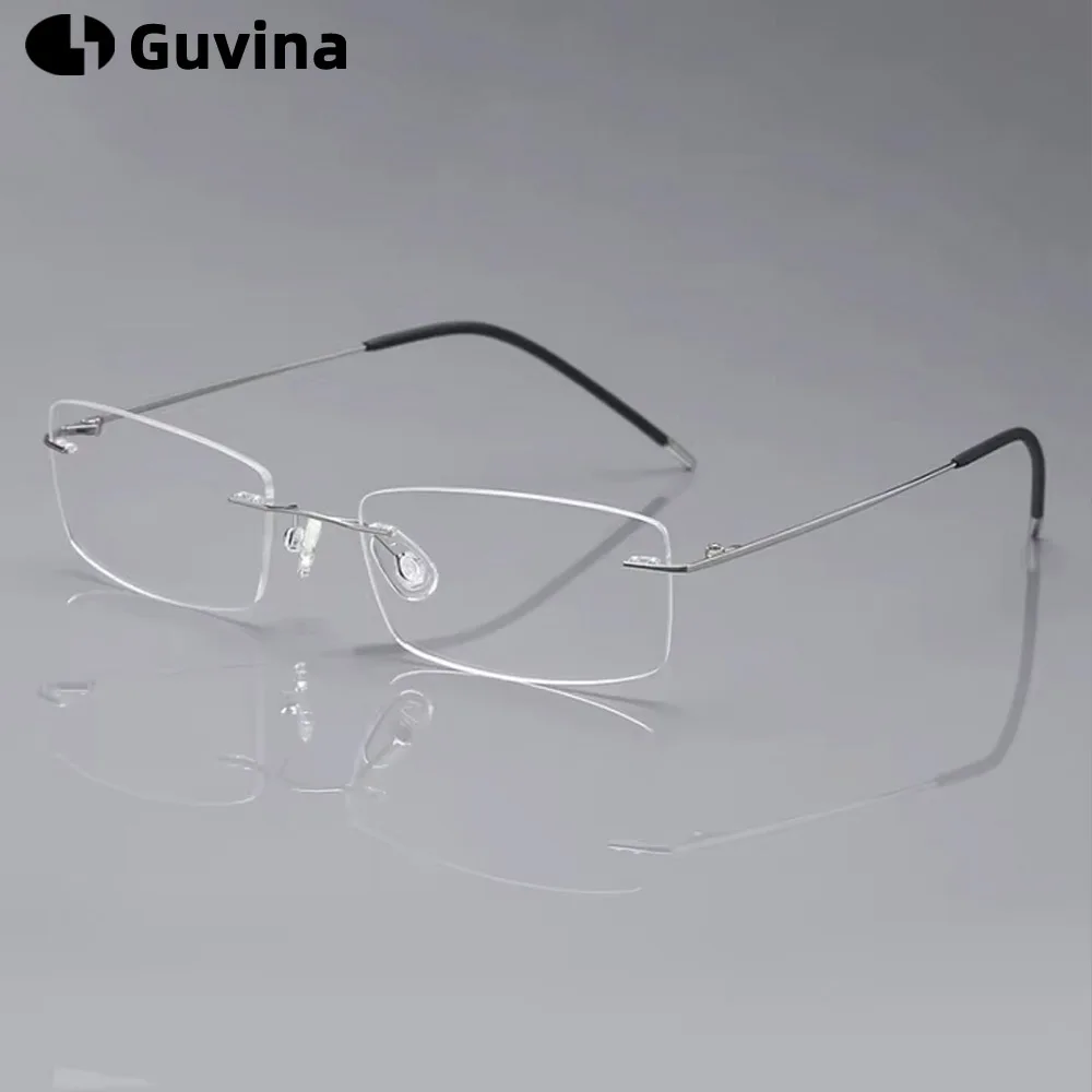 

Guvina Memory Titanium Reading Glasses Men Anti Blue Rays Presbyopia Antifatigue Eyewear 1.0 1.5 2.0 2.5 3.0 3.5 4.0 for Reader