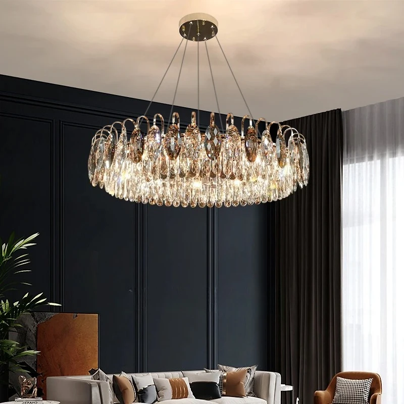 

Nordic Crystal Led Pendant Lights for Living Dining Room Coffee Tables Kitchen Bedroom Chandelier Home Decor Lusters Luminaires