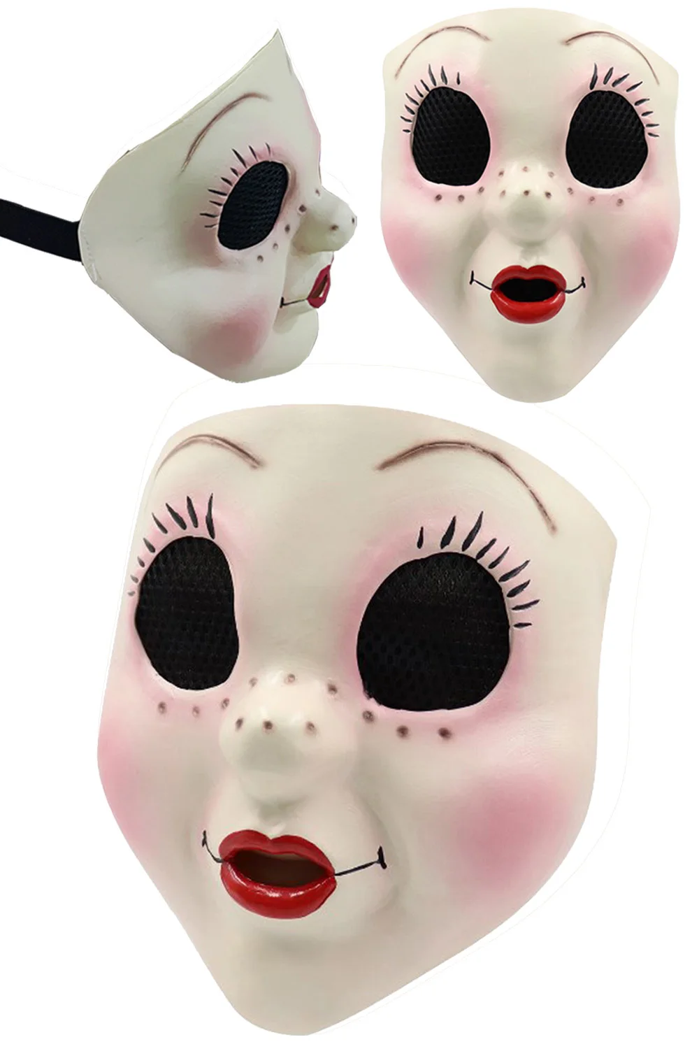 Fantasia Killer Dollface Cosplay Mask Movie Strangers Two Disguise Costume Accessories Women Halloween Carnival Party Props