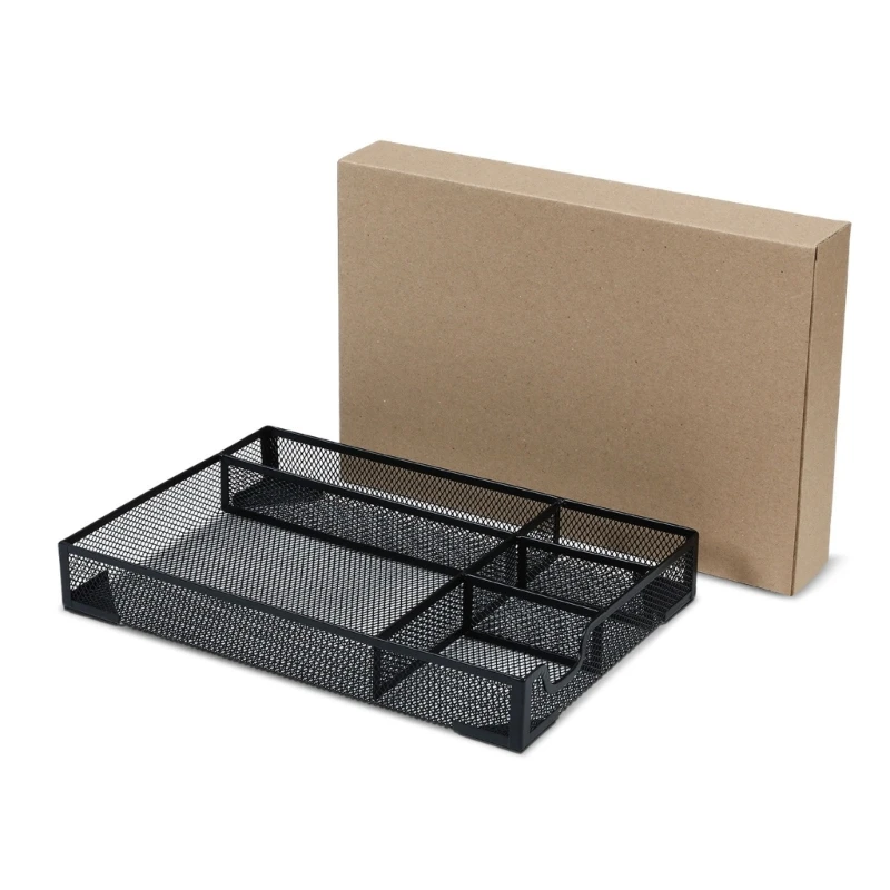 Mesh Desktop Organizer Box 5 Grid Desk Organizer Opslag Bureau Lade Organizer Drop Shipping